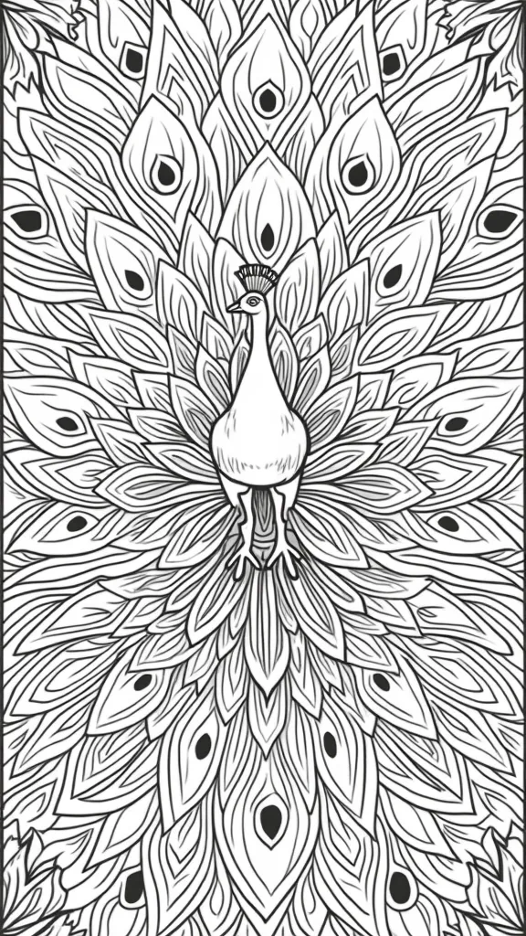 peacock coloring pages printable